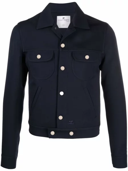 Geacă Courreges din țesătură twill albastru