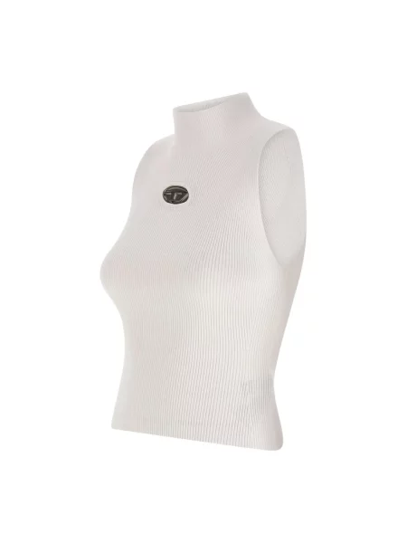 Top Diesel żakardowy biały