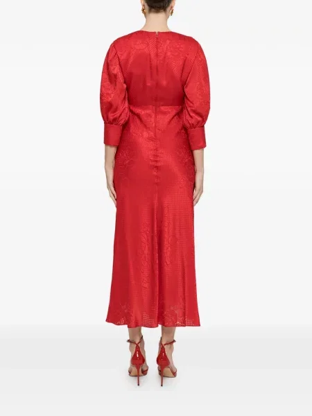 Rochie midi Nissa până la genunchi de costum roșu