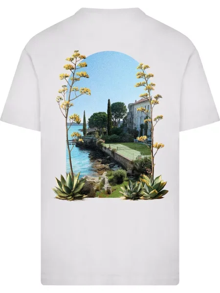 Mister Tee Tričko French Leisure nebesky modrá / zelená / tmavozelená biela