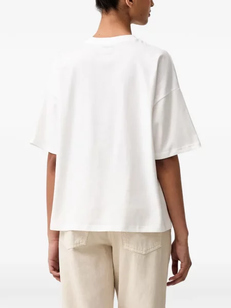 Tricou Never Fully Dressed cu imagine alb
