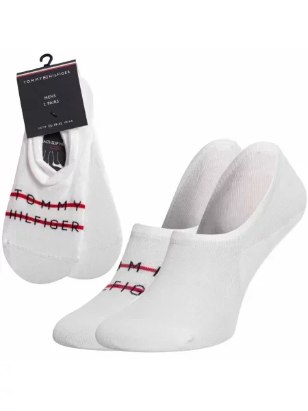 Чорапи Tommy Hilfiger 2 броя бяло сиво