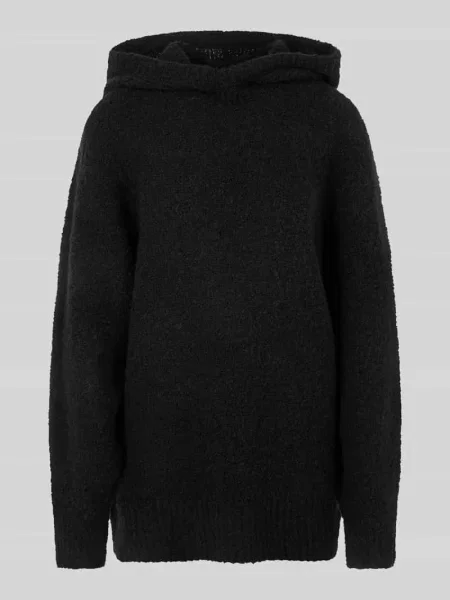 Sweter o kroju loose fit z mieszanki wełny z alpaki Marc Cain czarny