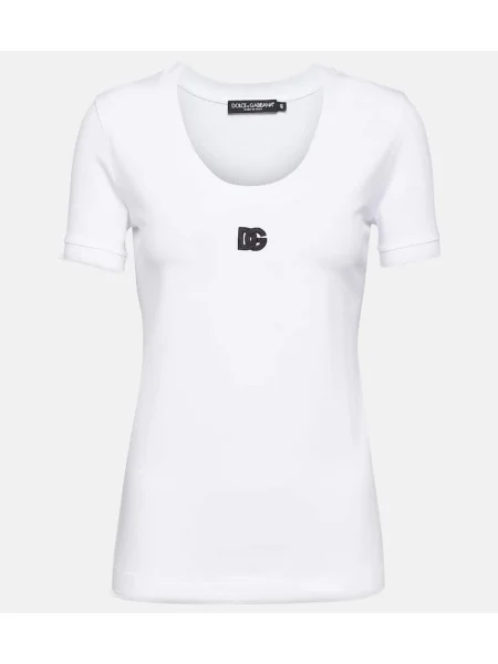 Tricou Dolce&gabbana din jerseu alb