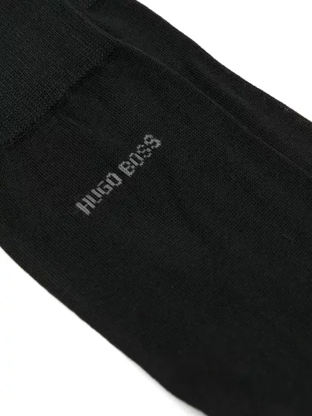Raštuotos kojines Boss apkarpytas juoda
