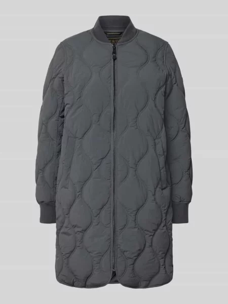 Kurtka pikowana ze stójką i wpuszczanymi Superdry czarna