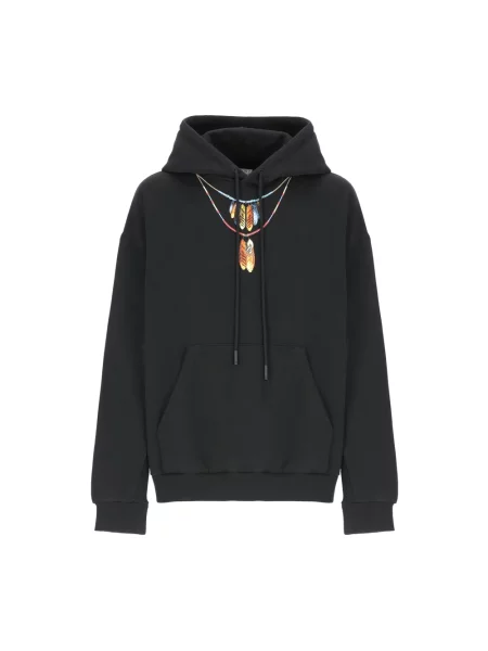 Bluza z kapturem Marcelo Burlon z kapturem z nadrukiem czarna