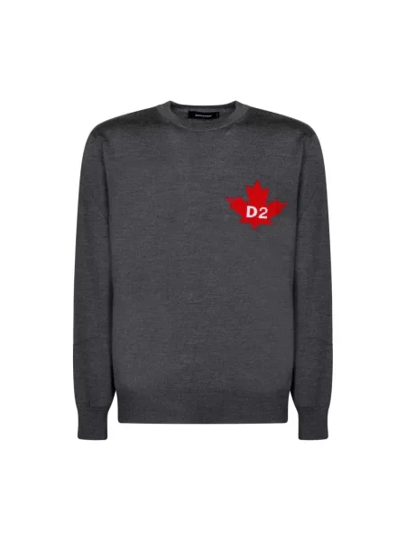 Dzianinowa bluza Dsquared2 szara