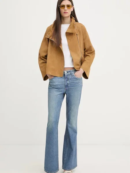 Rag & bone zvonové nohavice dámske z viskózy Miramar Dhalia modrá