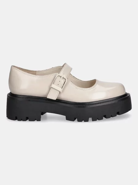 Шкіряні туфлі Aldo ARIGON на платформі бежевий