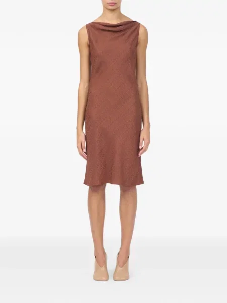 Rochie Mm6 Maison Margiela din jacard maro