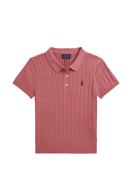 Koszulka polo dziecięca Polo Ralph Lauren różowa