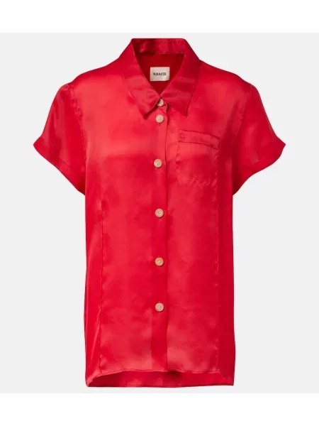 Cămașă Khaite de mătase roșu