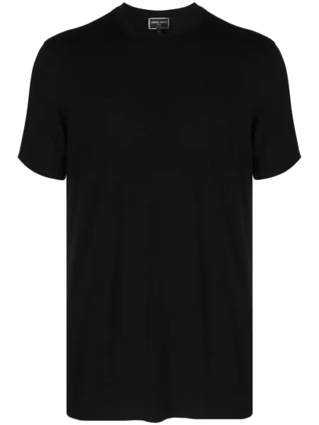 Tricou Giorgio Armani cu decolteu rotund scurt negru
