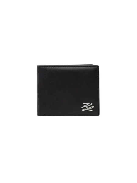 Portfel Karl Lagerfeld z logo czarny