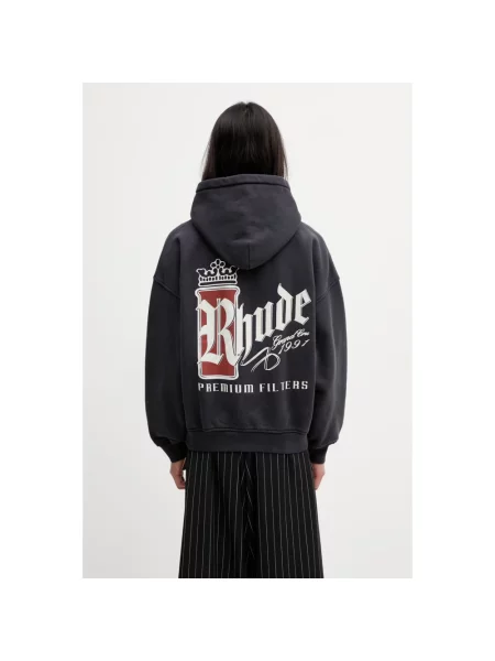RHUDE Fumar 91 bluza z kapturem czarna