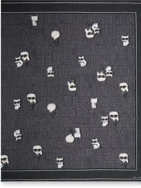 Fular Karl Lagerfeld din modal negru