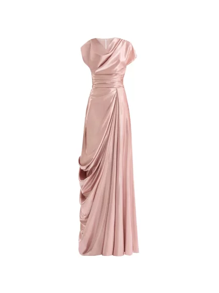 Rochie maxi Gemy Maalouf drapată roz