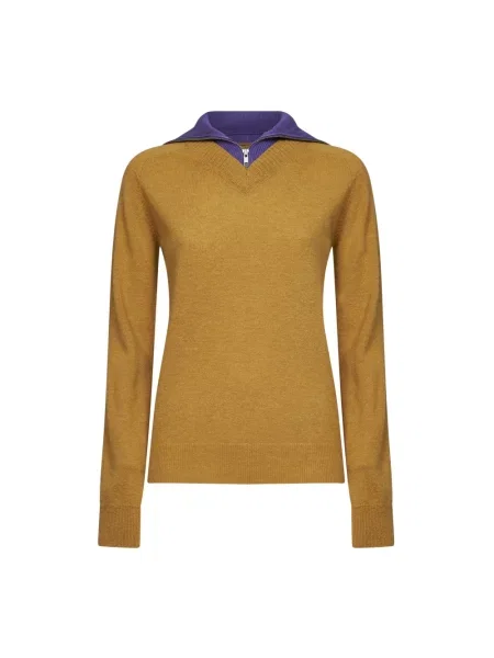 Sweter Mm6 Maison Margiela z dekoltem w serek