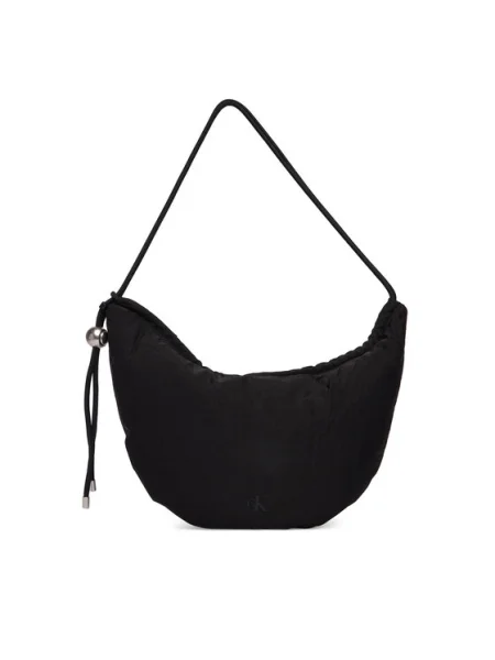 Geantă Calvin Klein Cord Small Hobo Bag negru