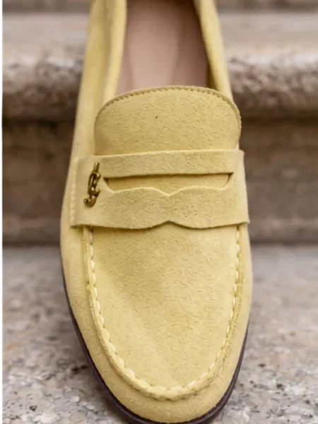 Mocasini Boto din piele galben