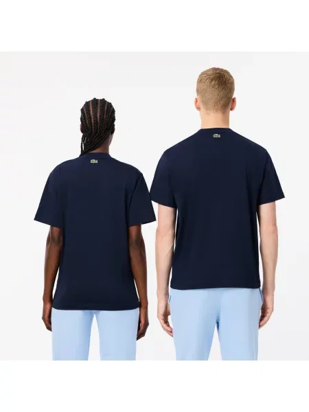 Классическая футболка Lacoste синяя
