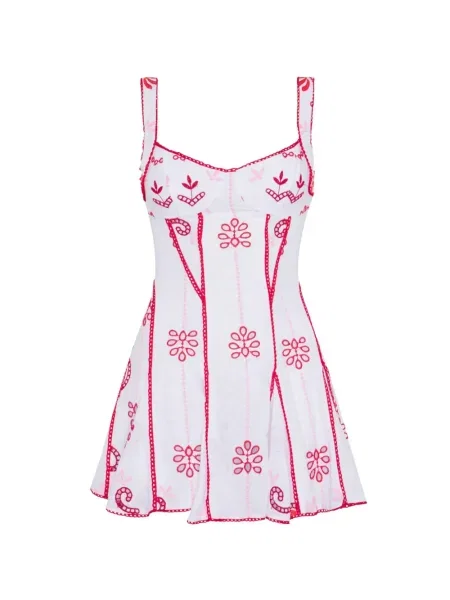 Rochie mini Charo Ruiz Ibiza din dantelă alb