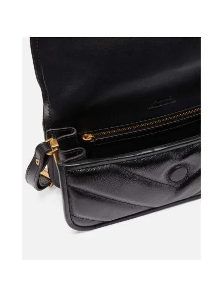 Geanta de piele Pinko din piele negru