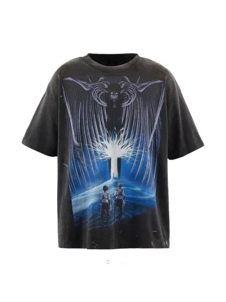 Tricou Saint Mxxxxxx cu imagine negru