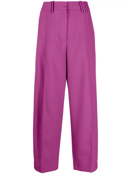 Pantaloni Ganni plisate violet