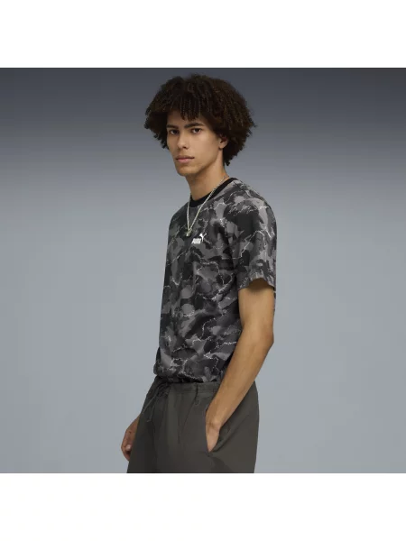 PUMA Męska koszulka Camo z nadrukiem Akcesoria S czarny