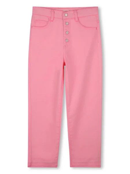 Jeansy straight leg dziecięce Billieblush różowe