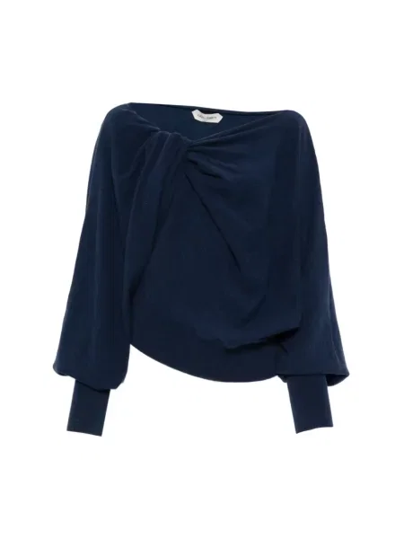 Bluzka Alberta Ferretti wełniana niebieska