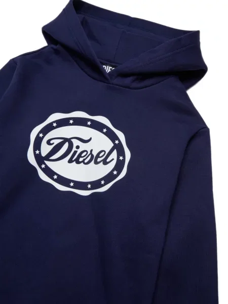 Bluza z kapturem dziecięca Diesel niebieska