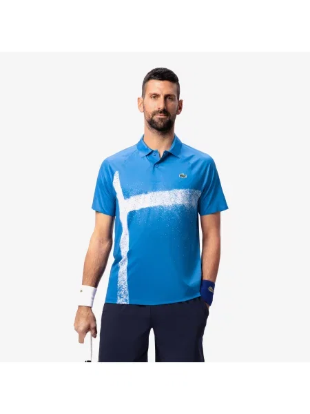 Lacoste Koszulka Polo Tennis X Novak Djokovic On Court niebieski
