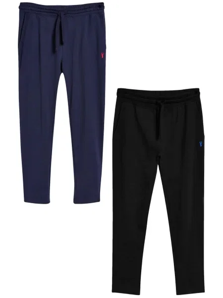 Next Pantaloni bleumarin / roșu negru