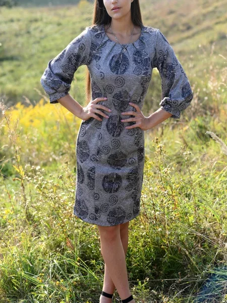 Платье мини Ladylike серое