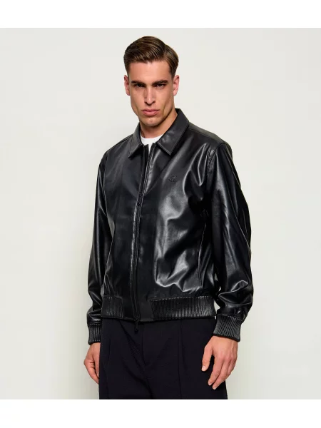Calvin Klein Műbőr dzseki fekete