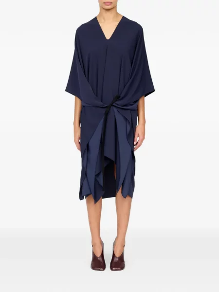 Rochie midi Mm6 Maison Margiela albastru