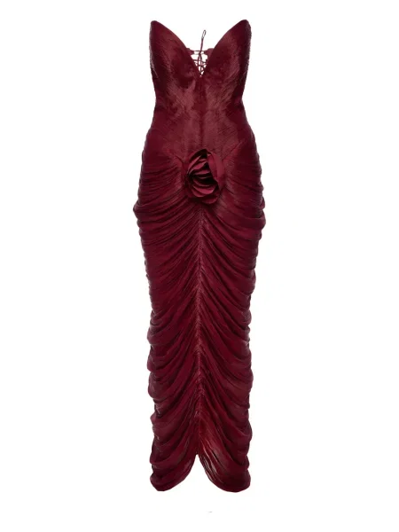 Rochie Ana Radu plisată de costum roșu