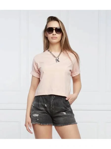 The Kooples Tricou | Cropped Fit roz
