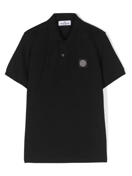 Koszulka polo dziecięca Stone Island czarna