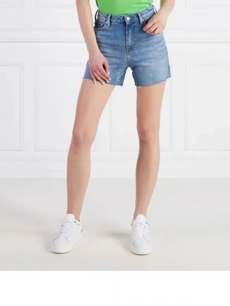 Tommy Hilfiger Pantaloni scurți DNM STRAIGHT SHORT LYRA albastru