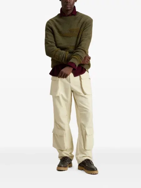 Pulover Woolrich cu decolteu rotund verde
