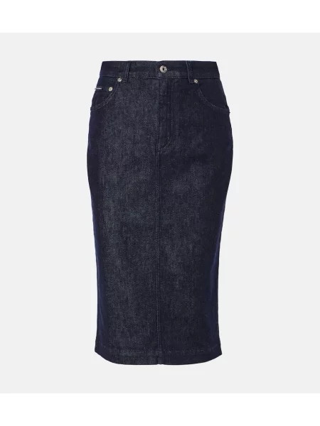 Osłona spódnica jeansowa Dolce&gabbana niebieska