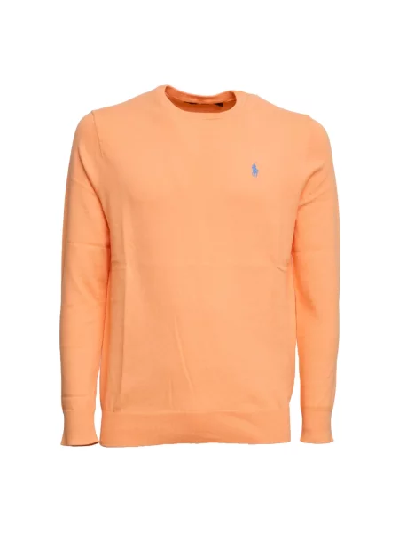 Dzianinowy sweter Polo Ralph Lauren pomarańczowy