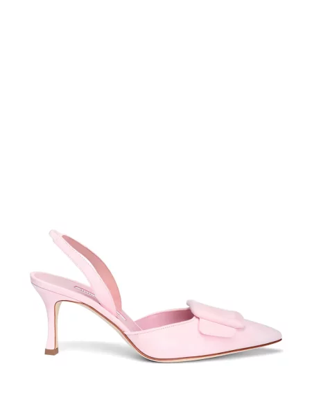 Sandale Manolo Blahnik cu cataramă roz