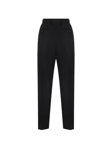 Pantaloni Moschino cu talie înaltă negru