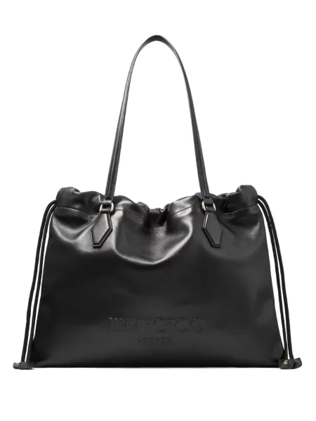 Geantă shopper Jimmy Choo din piele cu cordon negru