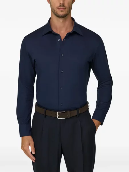 Μάλλινο polo Boggi Milano μπλε